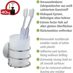 Turbo-Loc Seifenspender und Zahnputzbecher Befestigen ohne bohren^Wenko Sale