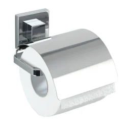 Wenko VacuumLoc WC-Set Quadro 2-teilig Edelstahl WC-Garnitur und Toilettenpapierhalter rostfrei