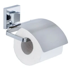 Wenko VacuumLoc WC-Set Quadro 2-teilig Edelstahl WC-Garnitur und Toilettenpapierhalter rostfrei