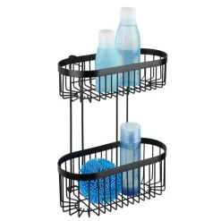 Wenko Wandregal 2 Etagen Classic Plus Black mit Vacuum-Loc Adapter Befestigen ohne bohren