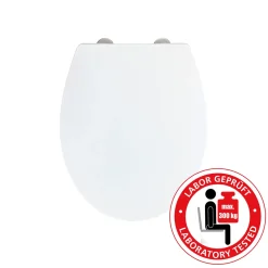 Wenko WC-Sitz Ostuni belastbar mit 300 kg Thermoplast mit Absenkautomatik