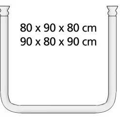 Wenko Winkelstange Universal extra stark Chrom variabel 25 mm