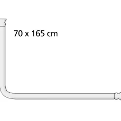 Wenko Winkelstange Universal extra stark Chrom variabel 25 mm