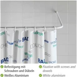 Wenko Winkelstange Universal Weiß 20 mm