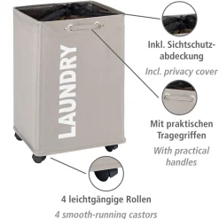 Wäschesammler Quadro Taupe Wäschekorb 79 l^Wenko Sale