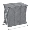 Wäschesammler Trio Top Grau meliert Wäschekorb 118 l*Wenko Online