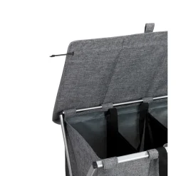 Wäschesammler Trio Top Grau meliert Wäschekorb 118 l*Wenko Online