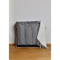 Wäschesammler Trio Top Grau meliert Wäschekorb 118 l*Wenko Online