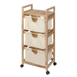 Wäschewagen Acina 3 Schubladen Haushaltswagen Rollwagen FSC^Wenko Sale