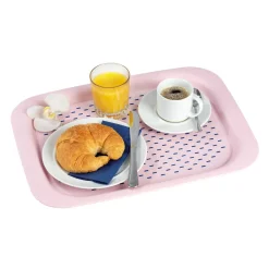 Anti-Rutsch Tablett 41,5 x 31,5 x 2,5 cm Rosa^Wenko Hot