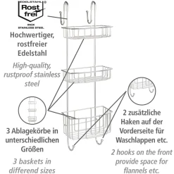 Dusch-Caddy Olesi Edelstahl*Wenko Discount