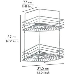 Eckwandablage Milano mit 2 Etagen chrom^Wenko Discount