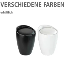 Hocker Candy schwarz mit Wäschesack^Wenko Outlet