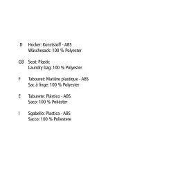 Hocker Candy schwarz mit Wäschesack^Wenko Outlet