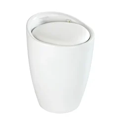 Wenko Hocker Candy weiß mit Wäschesack