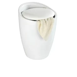 Wenko Hocker Candy weiß mit Wäschesack