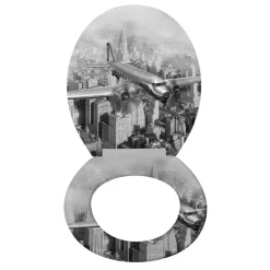 Premium WC-Sitz Old-Time Plane antibakteriell mit Absenkautomatik*Wenko Hot