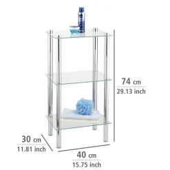 Regal Yago viereckig mit 3 Glasablagen*Wenko Online