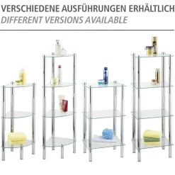 Regal Yago viereckig mit 3 Glasablagen*Wenko Online