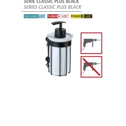 Seifenspender Classic Plus schwarz 185 ml^Wenko Clearance