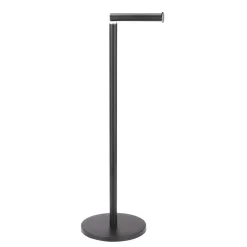 Stand Toilettenpapierhalter 2 in 1 schwarz^Wenko