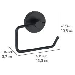 Toilettenpapierhalter Milazzo Schwarz Befestigen ohne bohren Vacuum-Loc^Wenko