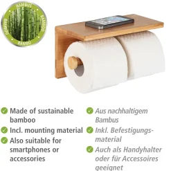 Toilettenpapierhalter Duo Bambusa*Wenko New
