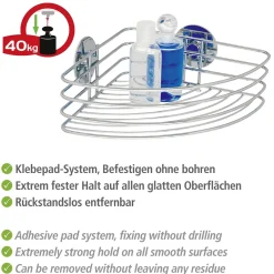Wenko Turbo-Loc Eckablage