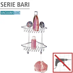 Vacuum-Loc Eckregal Bari 2 Etagen^Wenko Clearance