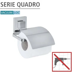 Wenko Vacuum-Loc Toilettenpapierhalter Cover Quadro