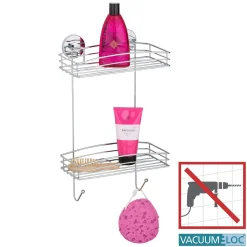 Wenko Vacuum-Loc Wandregal 2 Etagen