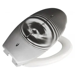 WC-Sitz Waterdrop Grau antibakteriell mit Absenkautomatik^Wenko Hot