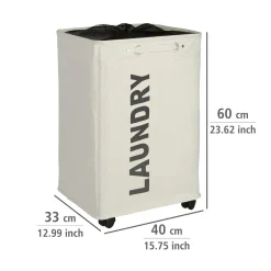 Wenko Wäschesammler Quadro beige 79 l