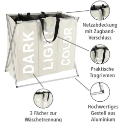 Wenko Wäschesammler Trio beige 130 l