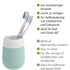 Zahnputzbecher Malta mint/weiß*Wenko Hot
