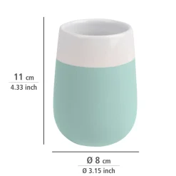 Zahnputzbecher Malta mint/weiß*Wenko Hot