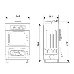 Wamsler Werkstattofen WO 109-6 F OA mit Fenster/Obenanschluss 6 KW