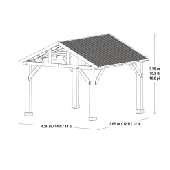 Pavillon Yukon 1412 426,72x365,76x330,18cm Natur*Westmann Hot