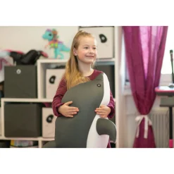 Sitzsack & Schwimmtier Delfin 102x40x36cm Dunkelgrau*Westmann Clearance