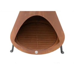 Terrassenofen Gartenkamin inkl. Rauchablass 70x70x160cm Rost^Westmann Outlet