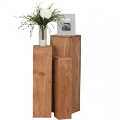 Wohnling Beistelltische 3er-Set, Akazie