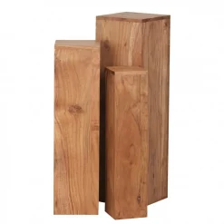 Wohnling Beistelltische 3er-Set, Akazie