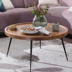 Couchtisch „Bharu“ 75x39x75 cm, Braun*Wohnling Best