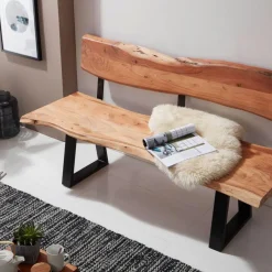 Wohnling Esszimmerbank „Gaya“ 160x83,5x60 cm, Akazie