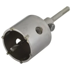 Bohrkrone hartmetallbestückt mit Spanndorn SDS-plus Durchmesser 68 mm^Wolfcraft Online