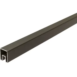 WPC Steckzaun Anfangs Endleiste 179 x 2,5x 2 cm anthrazit