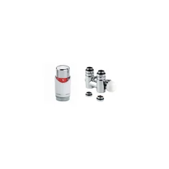 Ximax Heizkörper Zubehör Mittenanschlussgarnitur für Mischbetrieb Eck-Ausführung 15 mm Weiß