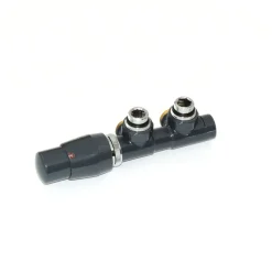 Heizkörper Zubehör Mittenanschlussgarnitur Twins Eck Eck-Ausführung 16 mm Anthrazit^Ximax Discount