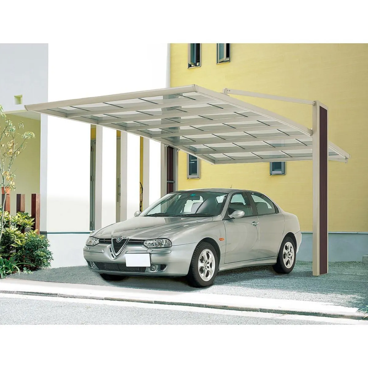 Ximax Carport Alu My-Port 60 Typ 2450 Edelstahl-Look SH