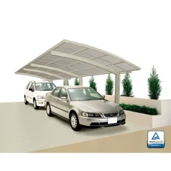 Carport Alu Portoforte 80 Tandem Edelstahl-Look*Ximax